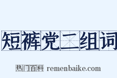 短裤党二组词是什么意思的图片